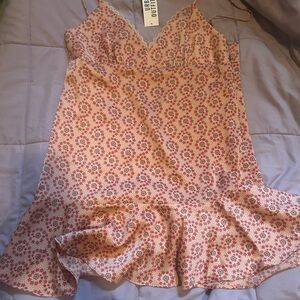 Urban Outfitters Pink Floral Mini Dress